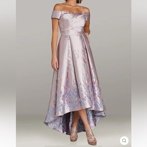 Elegant Off-Shoulder Lavender Evening Gown